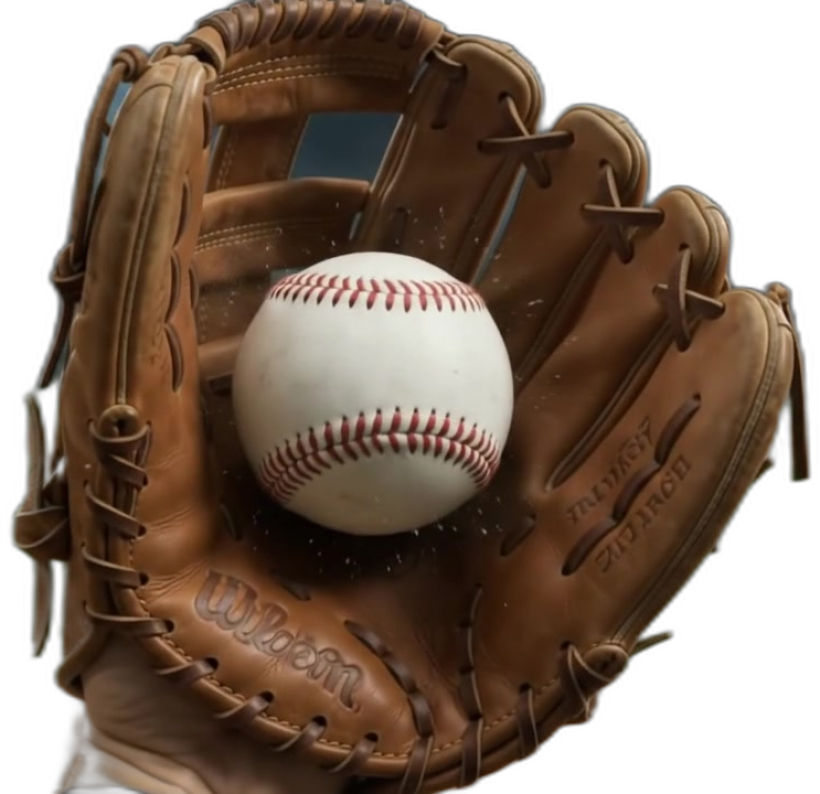 Catcher's glove making a catch